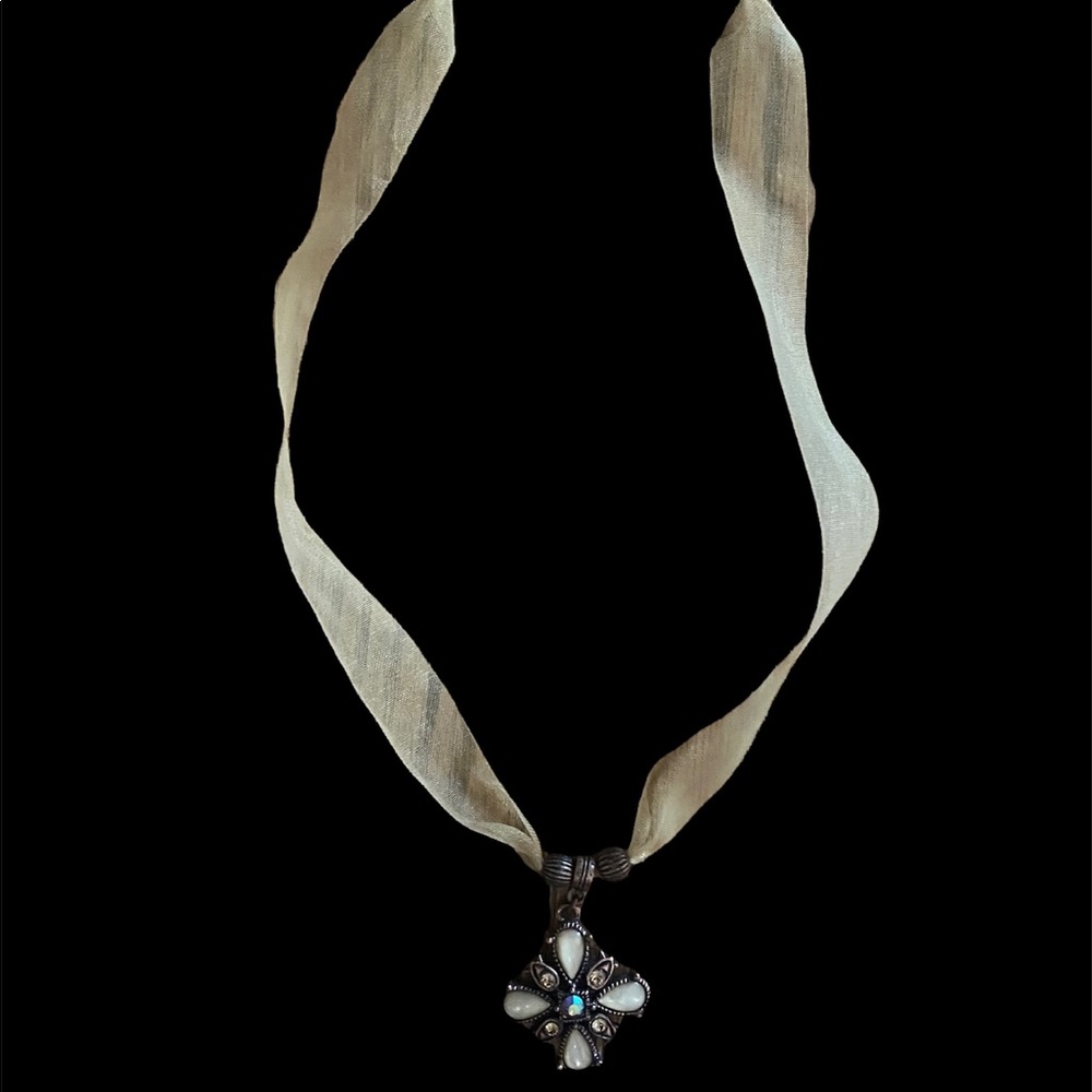 1928 Crystal Ribbon Necklace
